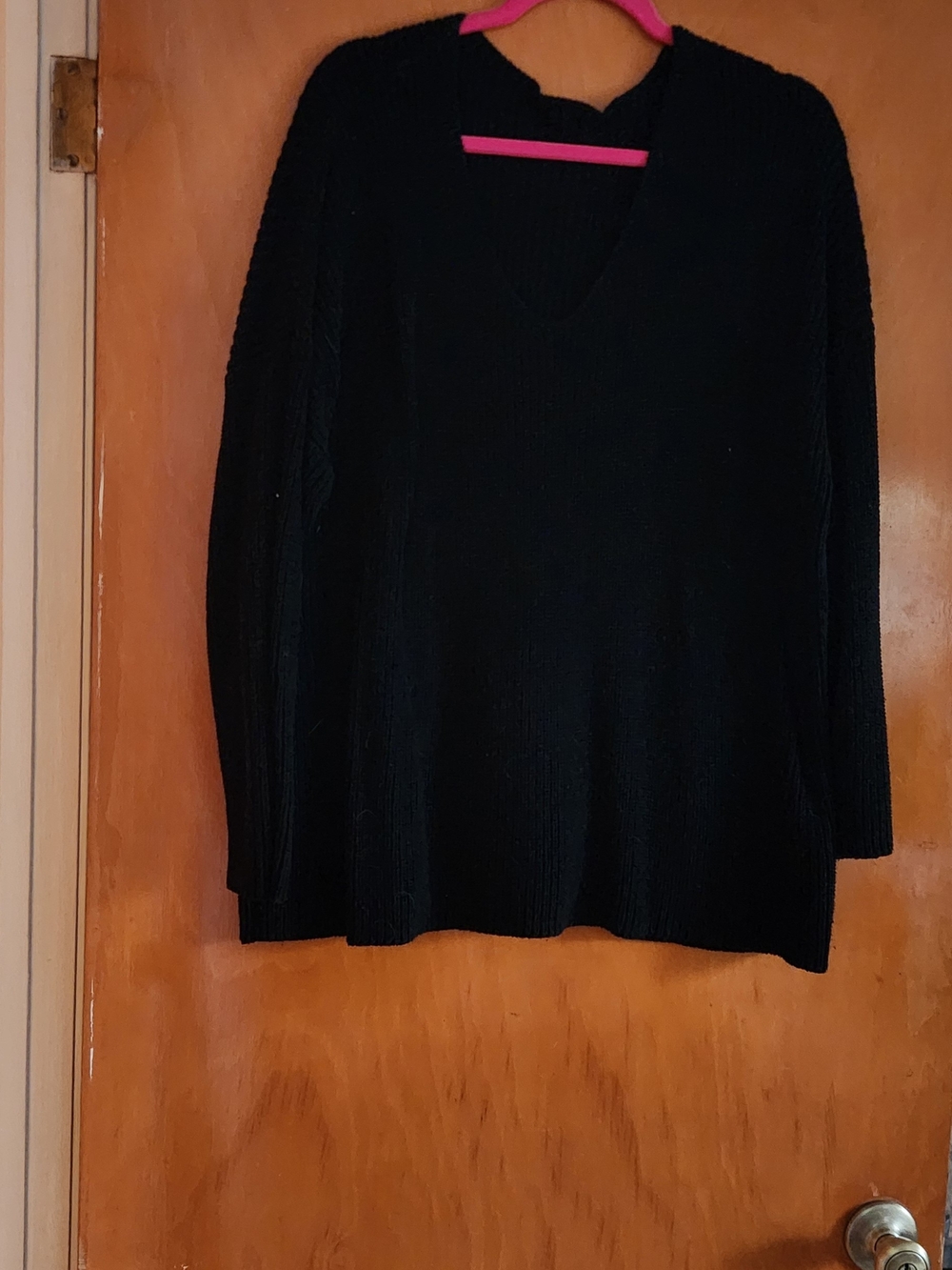 Classic Black V-Neck Women's Sweater